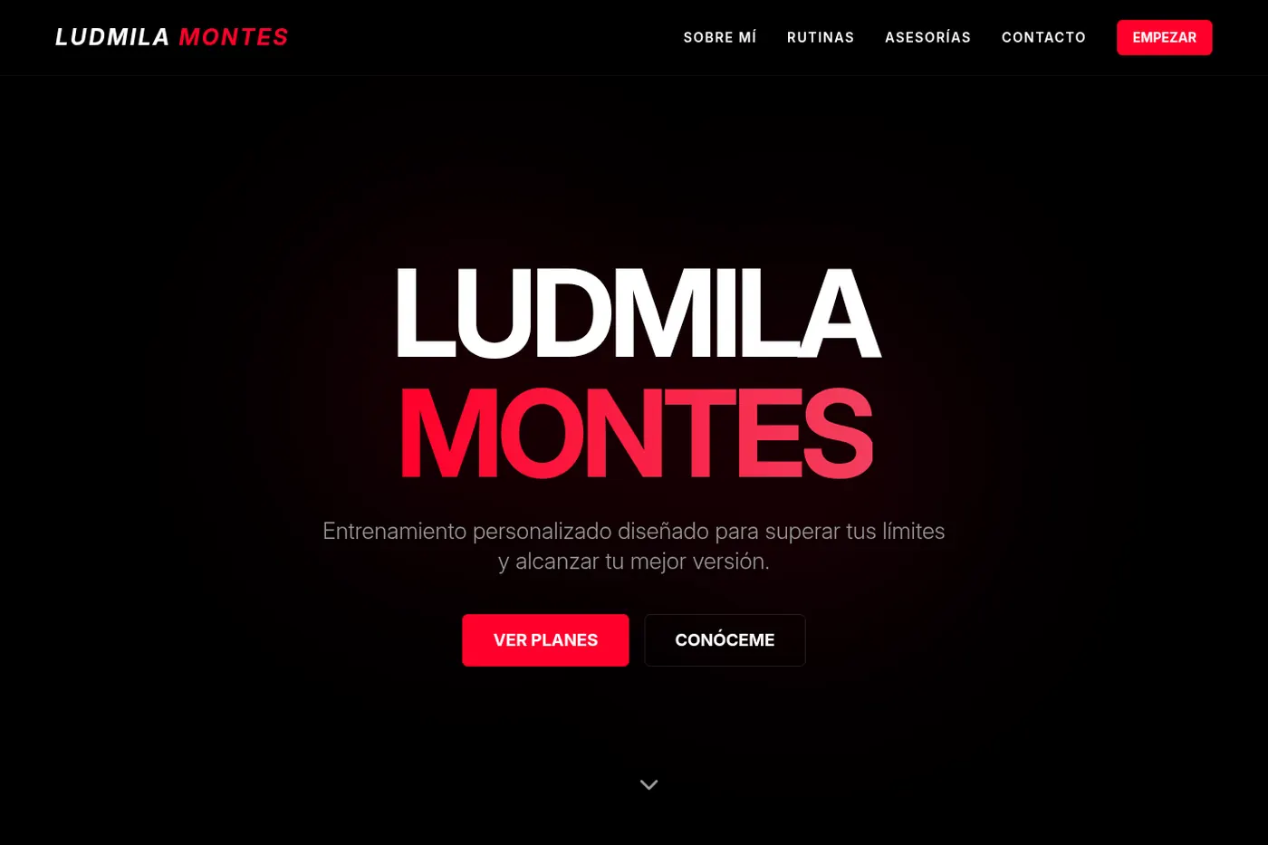 Landing de Ludmila Montes